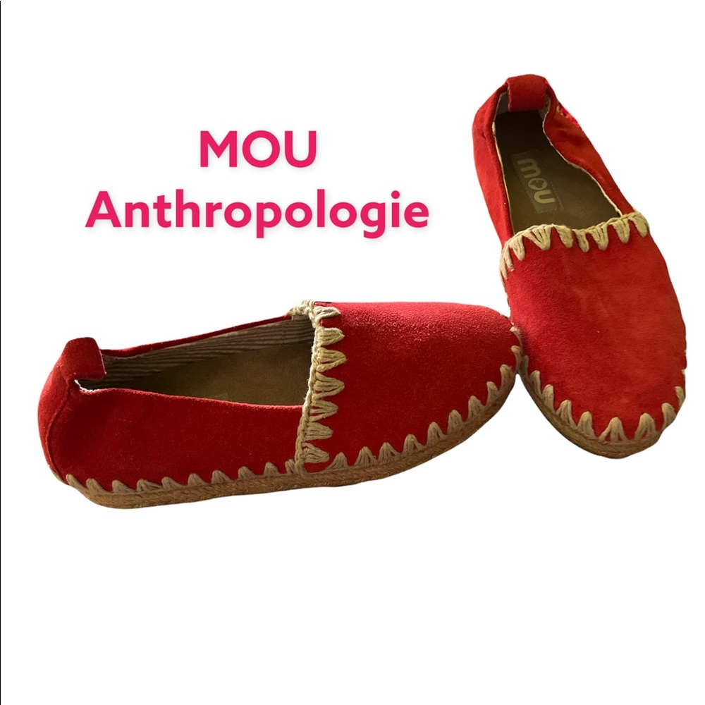 NWOT red suede MOU espadrilles 🎊HP🎊